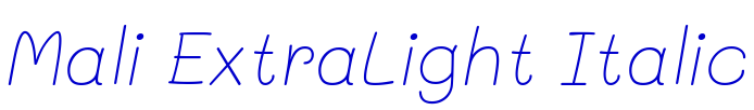 Mali ExtraLight Italic fonte